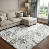 9' X 12' Blue And Denim Blue Abstract Shag Washable Area Rug With UV Protection - HomeRoots - Flyclothing LLC