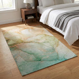 3' X 5' Teal And Orange Abstract Shag Washable Area Rug With UV Protection - HomeRoots - Flyclothing LLC