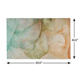 3' X 5' Teal And Orange Abstract Shag Washable Area Rug With UV Protection - HomeRoots - Flyclothing LLC