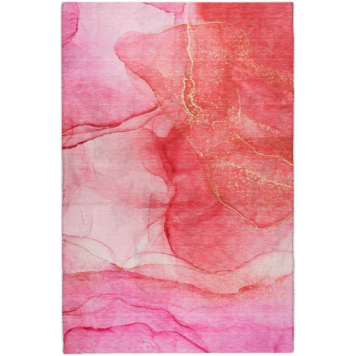 10' X 14' Pink And Blush Abstract Shag Washable Area Rug With UV Protection - HomeRoots - Flyclothing LLC