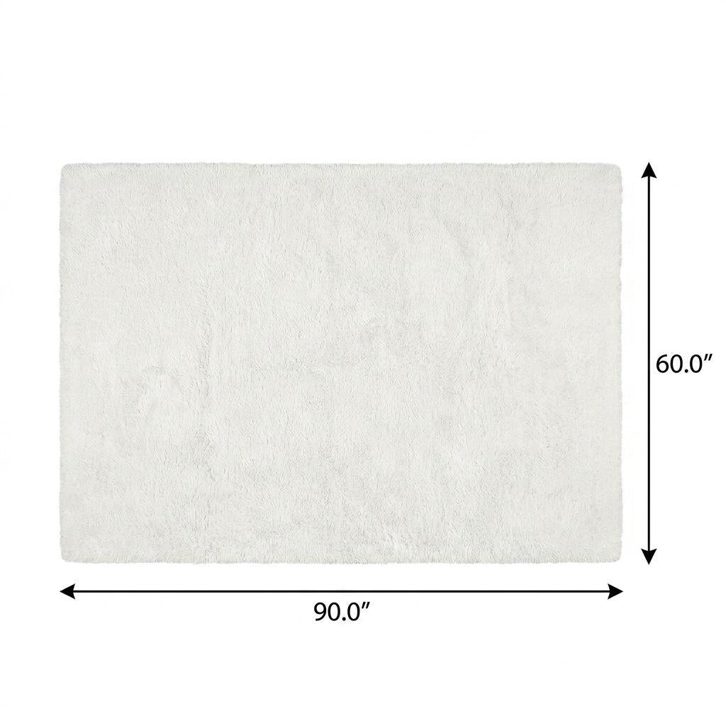 5' X 8' Orange And Peach Abstract Shag Washable Area Rug With UV Protection - HomeRoots - Flyclothing LLC