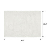 5' X 8' Orange And Peach Abstract Shag Washable Area Rug With UV Protection - HomeRoots - Flyclothing LLC