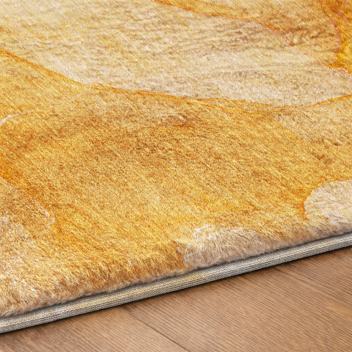 9' X 12' Orange And Peach Abstract Shag Washable Area Rug With UV Protection - HomeRoots - Flyclothing LLC