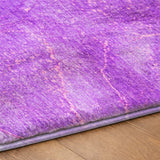 9' X 12' Purple And Blue Abstract Shag Washable Area Rug With UV Protection - HomeRoots - Flyclothing LLC