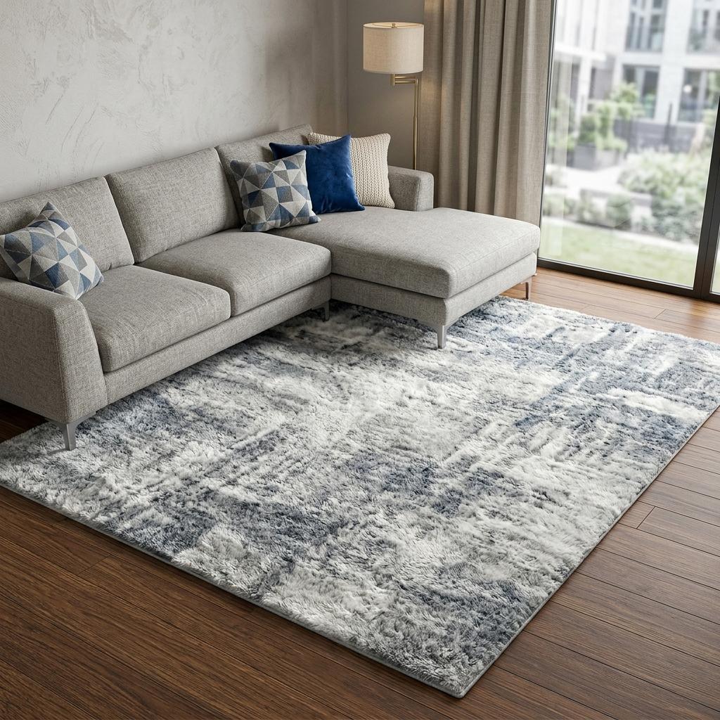 8' X 10' Beige And Taupe Abstract Shag Washable Area Rug With UV Protection - HomeRoots - Flyclothing LLC