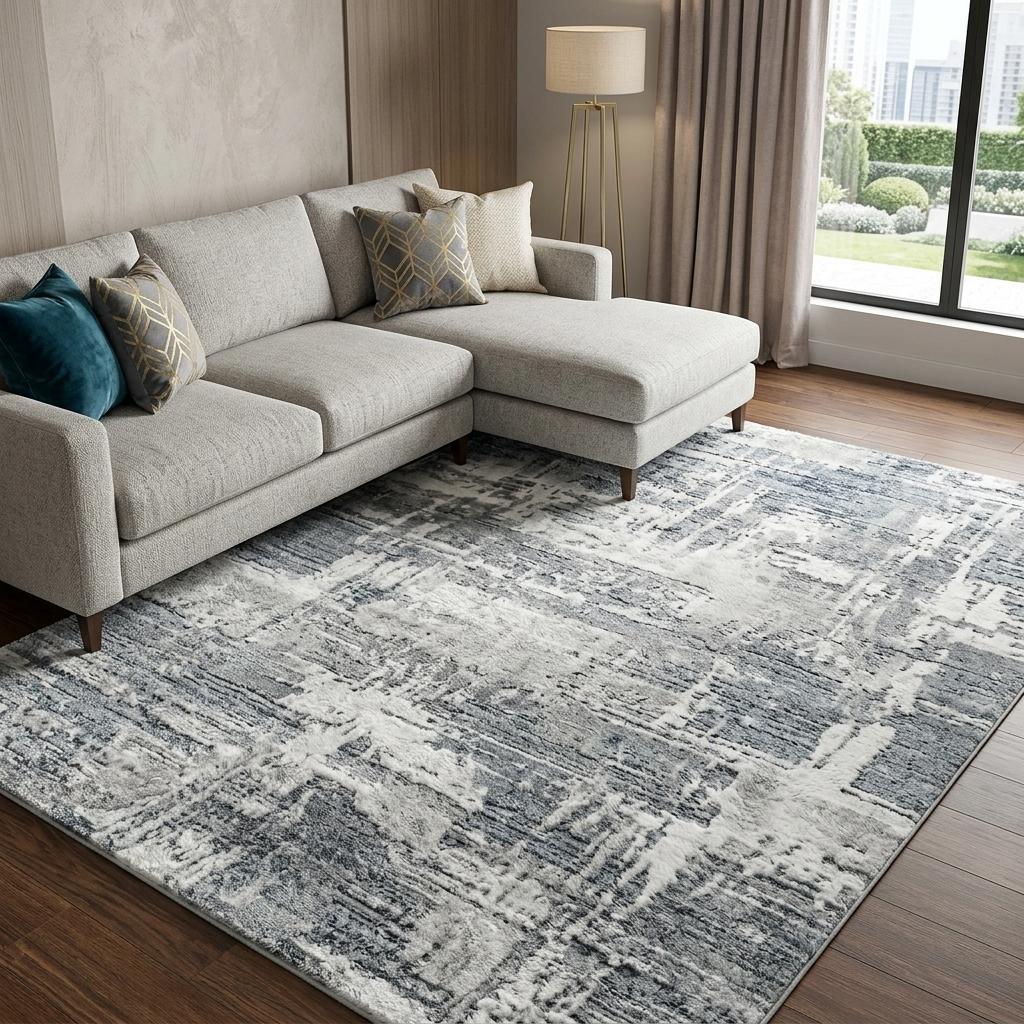 9' X 12' Beige And Taupe Abstract Shag Washable Area Rug With UV Protection - HomeRoots - Flyclothing LLC
