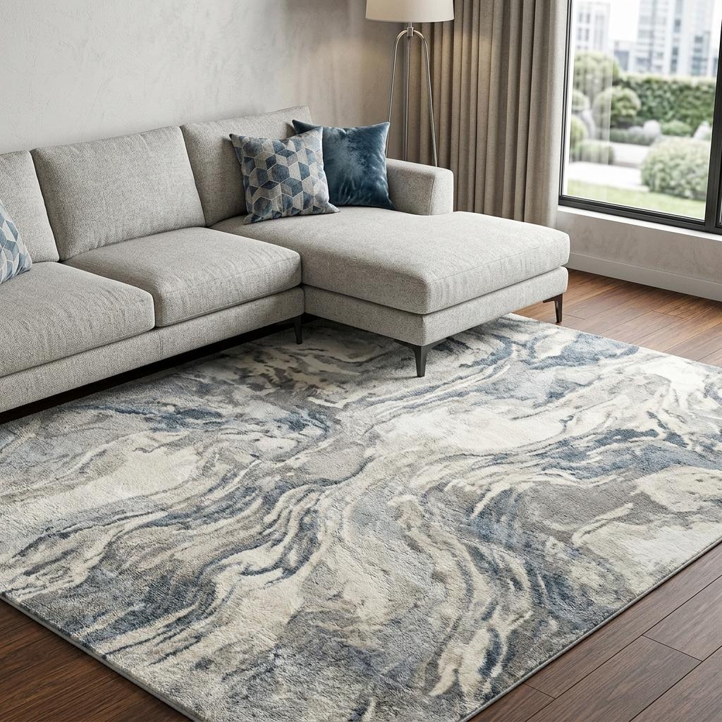10' X 14' Beige And Taupe Abstract Shag Washable Area Rug With UV Protection - HomeRoots - Flyclothing LLC