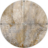 8' Brown And Beige Abstract Shag Washable Round Rug With UV Protection - HomeRoots - Flyclothing LLC