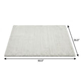 3' X 5' Ivory And Purple Abstract Shag Washable Area Rug With UV Protection - HomeRoots - Flyclothing LLC