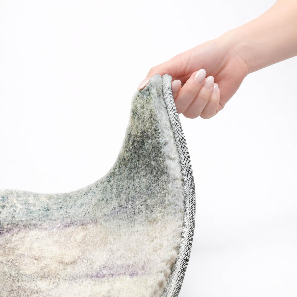 9' X 12' Ivory And Purple Abstract Shag Washable Area Rug With UV Protection - HomeRoots - Flyclothing LLC