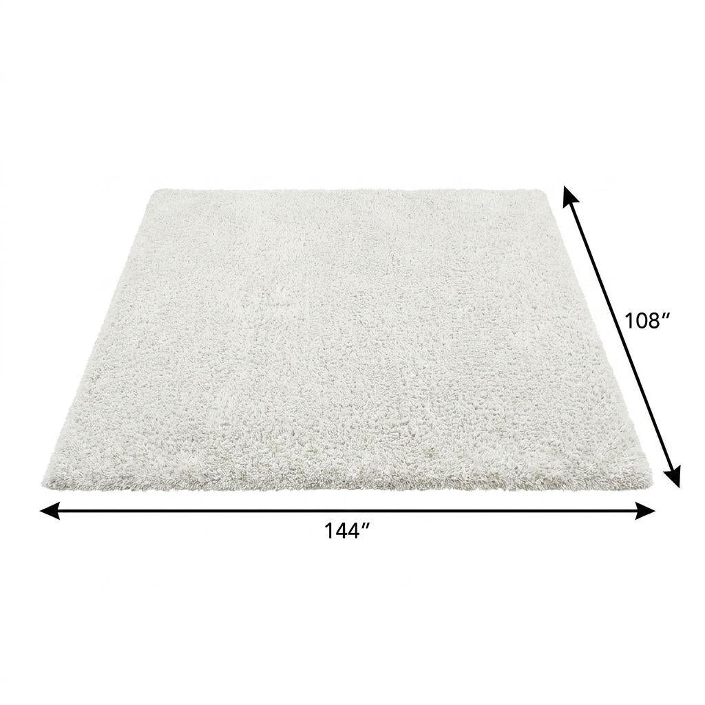 9' X 12' Ivory And Purple Abstract Shag Washable Area Rug With UV Protection - HomeRoots - Flyclothing LLC