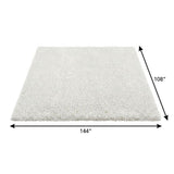 9' X 12' Ivory And Purple Abstract Shag Washable Area Rug With UV Protection - HomeRoots - Flyclothing LLC