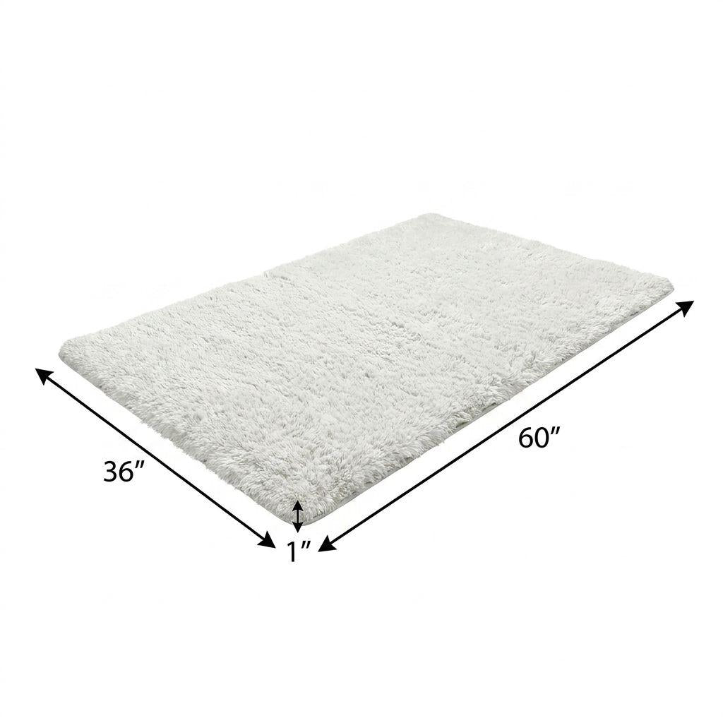 3' X 5' Navy Blue And Blue Abstract Shag Washable Area Rug With UV Protection - HomeRoots - Flyclothing LLC