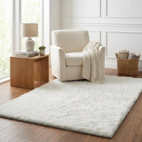 5' X 8' Navy Blue And Blue Abstract Shag Washable Area Rug With UV Protection - HomeRoots - Flyclothing LLC