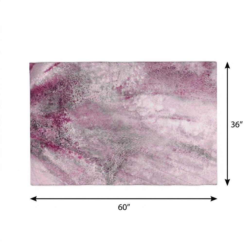 3' X 5' Pink And Blush Abstract Shag Washable Area Rug With UV Protection - HomeRoots - Flyclothing LLC