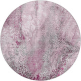 8' Pink And Blush Abstract Shag Washable Round Rug With UV Protection - HomeRoots - Flyclothing LLC