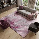 9' X 12' Pink And Blush Abstract Shag Washable Area Rug With UV Protection - HomeRoots - Flyclothing LLC