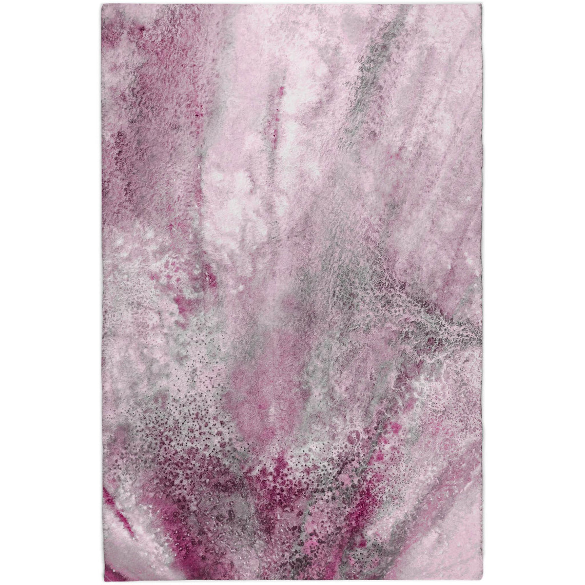 9' X 12' Pink And Blush Abstract Shag Washable Area Rug With UV Protection - HomeRoots - Flyclothing LLC