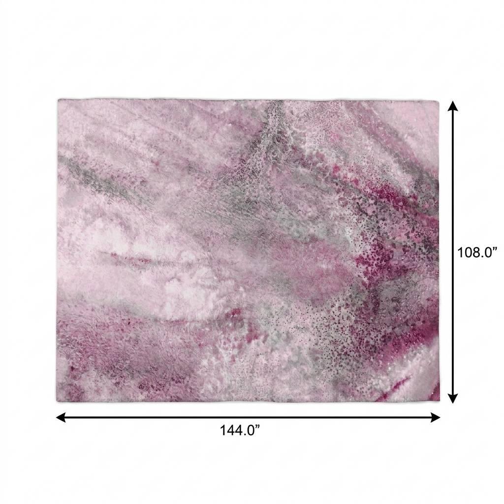 9' X 12' Pink And Blush Abstract Shag Washable Area Rug With UV Protection - HomeRoots - Flyclothing LLC