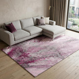 10' X 14' Pink And Blush Abstract Shag Washable Area Rug With UV Protection - HomeRoots - Flyclothing LLC