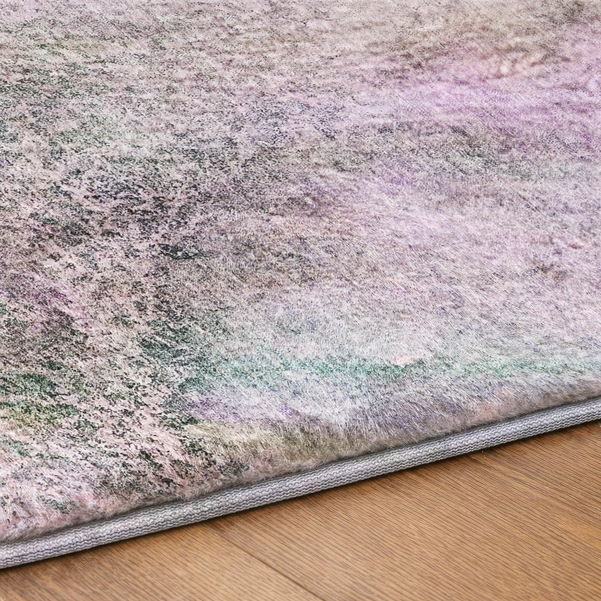 8' X 10' Purple And Green Abstract Shag Washable Area Rug With UV Protection - HomeRoots - Flyclothing LLC