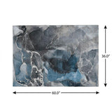 3' X 5' Blue And Gray Abstract Shag Washable Area Rug With UV Protection - HomeRoots - Flyclothing LLC