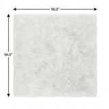 8' Blue And Gray Abstract Shag Washable Round Rug With UV Protection - HomeRoots - Flyclothing LLC