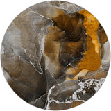 8' Brown And Taupe Abstract Shag Washable Round Rug With UV Protection - HomeRoots - Flyclothing LLC