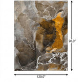 8' X 10' Brown And Taupe Abstract Shag Washable Area Rug With UV Protection - HomeRoots - Flyclothing LLC