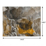 9' X 12' Brown And Taupe Abstract Shag Washable Area Rug With UV Protection - HomeRoots - Flyclothing LLC