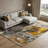 10' X 14' Brown And Taupe Abstract Shag Washable Area Rug With UV Protection - HomeRoots - Flyclothing LLC