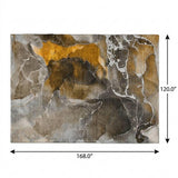 10' X 14' Brown And Taupe Abstract Shag Washable Area Rug With UV Protection - HomeRoots - Flyclothing LLC