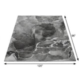 8' X 10' Gray And Charcoal Abstract Shag Washable Area Rug With UV Protection - HomeRoots - Flyclothing LLC