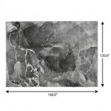 10' X 14' Gray And Charcoal Abstract Shag Washable Area Rug With UV Protection - HomeRoots - Flyclothing LLC