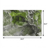 3' X 5' Green And Gray Abstract Shag Washable Area Rug With UV Protection - HomeRoots - Flyclothing LLC