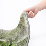 8' Green And Gray Abstract Shag Washable Round Rug With UV Protection - HomeRoots - Flyclothing LLC