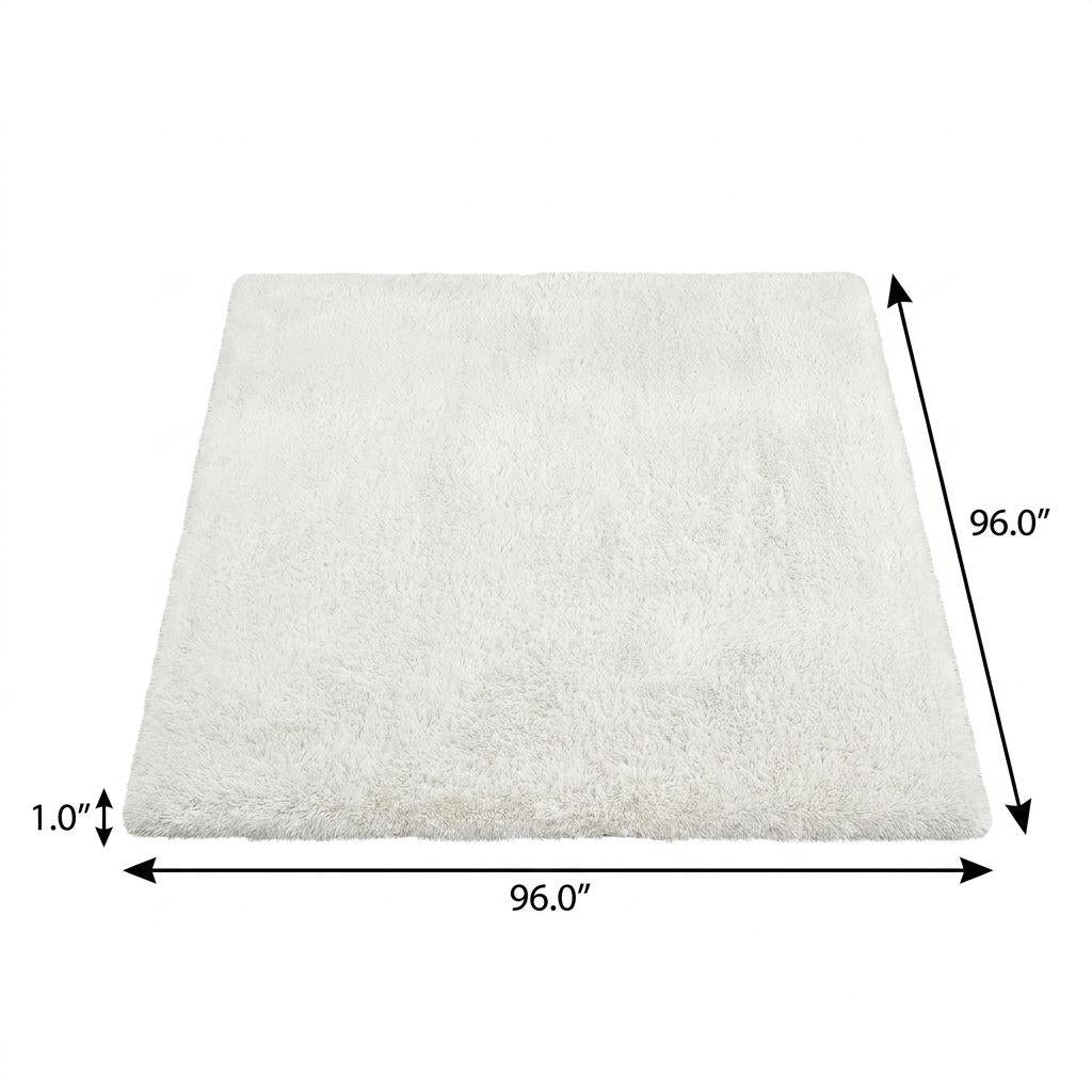 8' Green And Gray Abstract Shag Washable Round Rug With UV Protection - HomeRoots - Flyclothing LLC