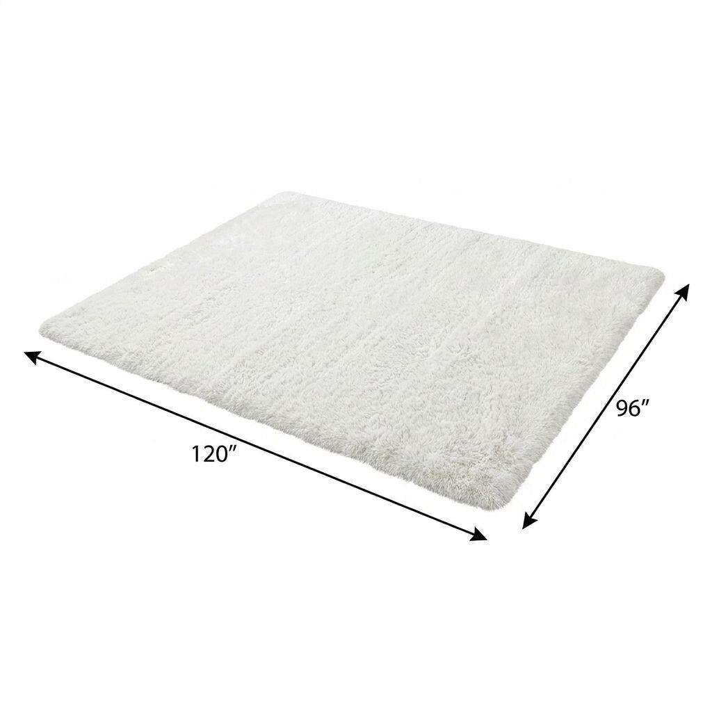 8' X 10' Blue And Teal Abstract Shag Washable Area Rug With UV Protection - HomeRoots - Flyclothing LLC