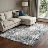 10' X 14' Blue And Teal Abstract Shag Washable Area Rug With UV Protection - HomeRoots - Flyclothing LLC