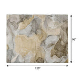 8' X 10' Brown And Taupe Abstract Shag Washable Area Rug With UV Protection - HomeRoots - Flyclothing LLC