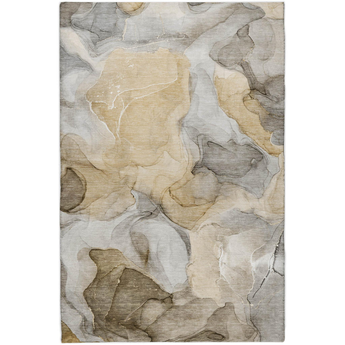 8' X 10' Brown And Taupe Abstract Shag Washable Area Rug With UV Protection - HomeRoots - Flyclothing LLC