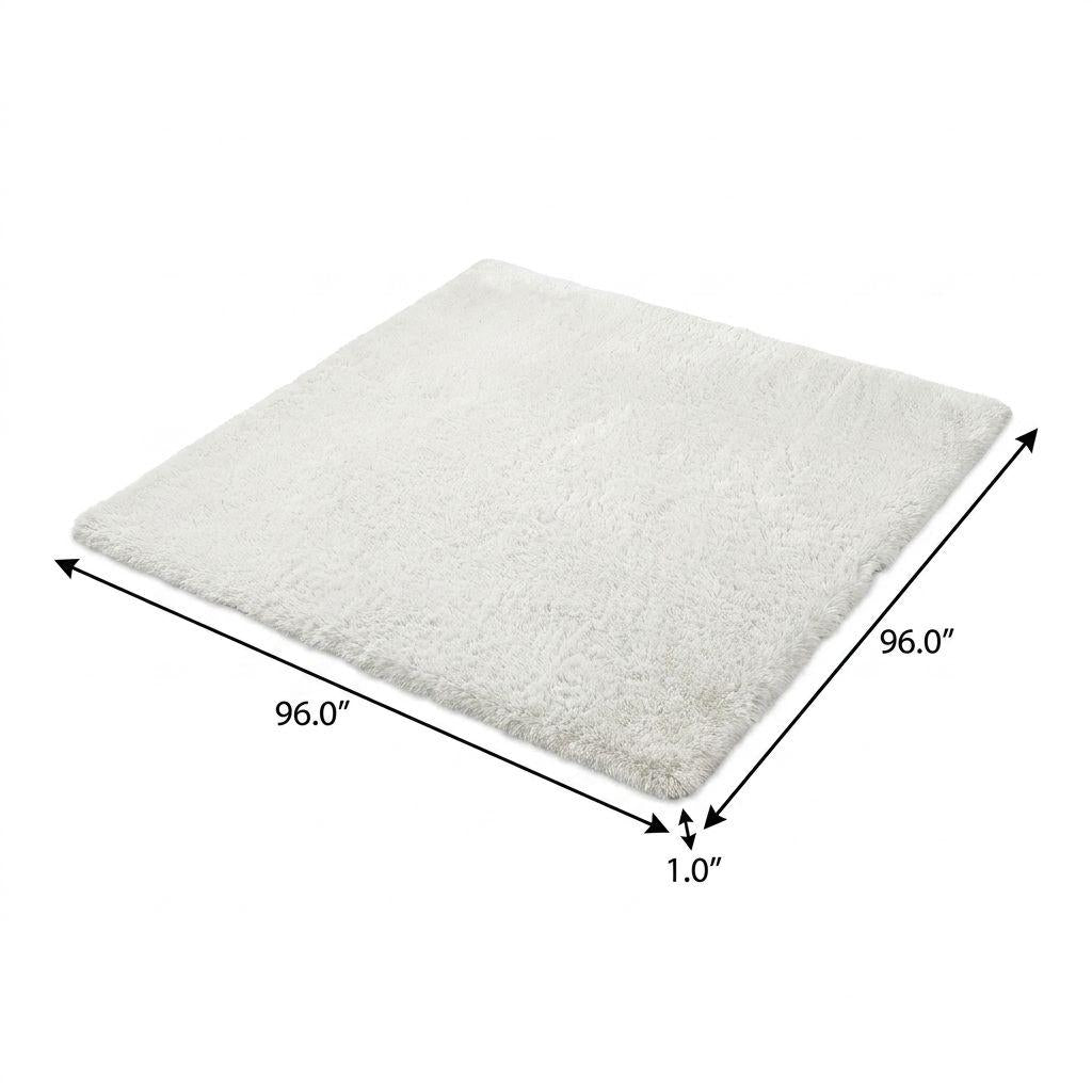 8' Orange And Brown Abstract Shag Washable Round Rug With UV Protection - HomeRoots - Flyclothing LLC