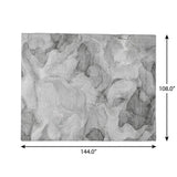 9' X 12' Gray And Charcoal Abstract Shag Washable Area Rug With UV Protection - HomeRoots - Flyclothing LLC