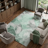 8' X 10' Green And Mint Green Abstract Shag Washable Area Rug With UV Protection - HomeRoots - Flyclothing LLC