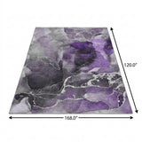 10' X 14' Purple And Gray Abstract Shag Washable Area Rug With UV Protection - HomeRoots - Flyclothing LLC