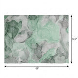 10' X 14' Green And Mint Green Abstract Shag Washable Area Rug With UV Protection - HomeRoots - Flyclothing LLC