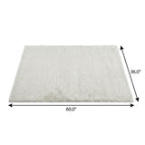 3' X 5' Blue And Denim Blue Abstract Shag Washable Area Rug With UV Protection - HomeRoots - Flyclothing LLC