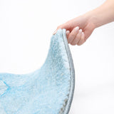8' Blue And Denim Blue Abstract Shag Washable Round Rug With UV Protection - HomeRoots - Flyclothing LLC
