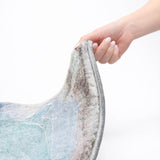 9' X 12' Navy Blue And Blue Abstract Shag Washable Area Rug With UV Protection - HomeRoots - Flyclothing LLC