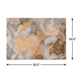 5' X 8' Orange And Peach Abstract Shag Washable Area Rug With UV Protection - HomeRoots - Flyclothing LLC